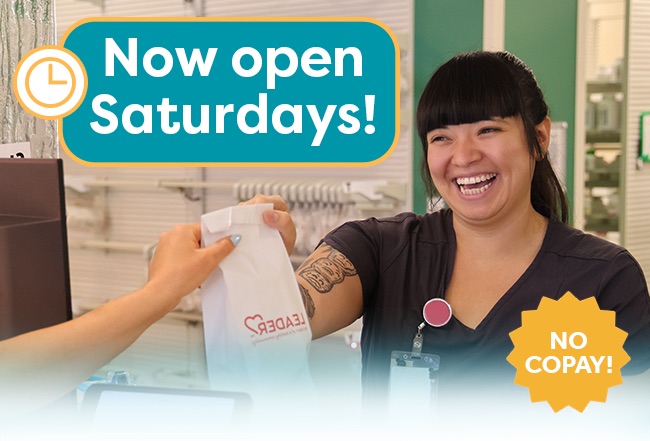 Now open Saturdays! NO COPAY!